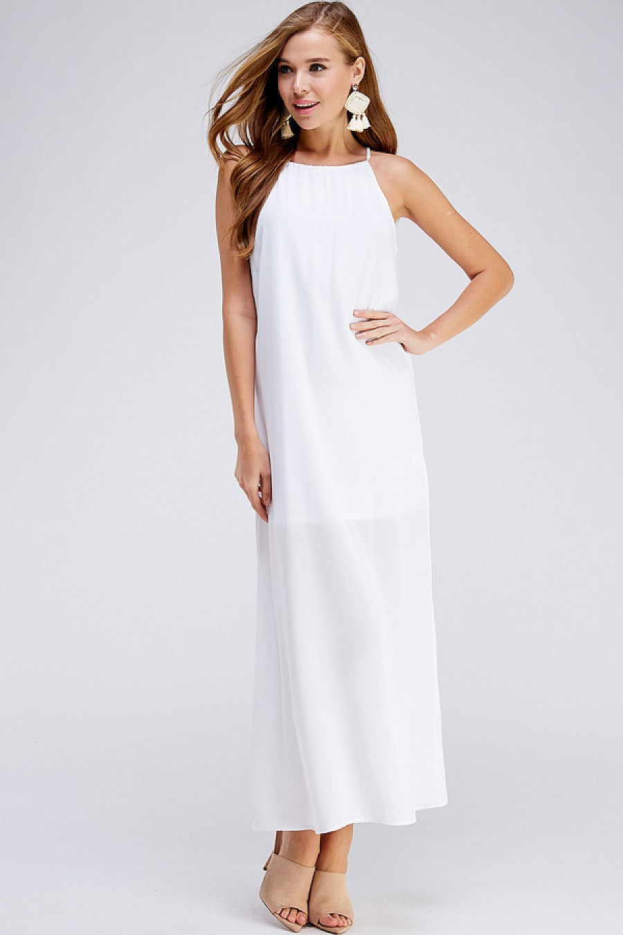 Long Halter Neck Dress