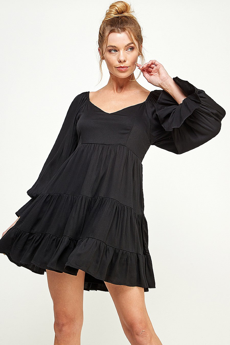 Long Sleeve Tiered Dress